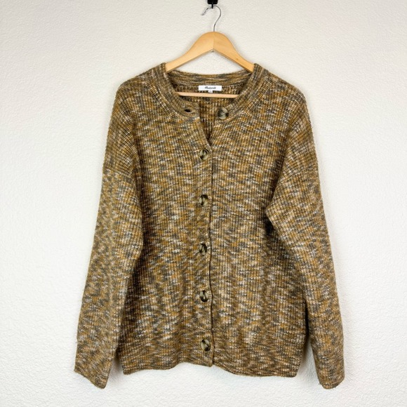 Madewell Space-Dyed Winstead Chunky Knit Cardigan Sweater - Picture 6 of 13